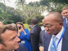 En images : rencontre entre Célestin Tawamba et Emmanuel Macron
