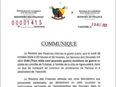 La douane camerounaise fait une saisie de 3144 munitions de guerre à l’entrée de la ville de Ngaoundéré, le ministre des Finances apporte quelques précisions
