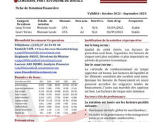 Bon management : la très sérieuse agence de notation financière Bloomfield Investment Corporation note le port autonome de Douala et assure qu’il est un bon risque pour les investisseurs
