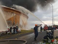 Incendie sonara Sonara, lors de l'incendie